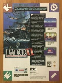 P.T.O. 2 II PTO Sega Saturn SNES 1996 Vintage Game Poster Ad Art Print Official