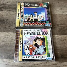 Neon Genesis Evangelion And 2nd Second Impression Sega Saturn GS-9129 + GS-9141