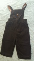 Janie And Jack Brown Fall Courderoy Overalls Autumn Pumpkin Size 12-18 months