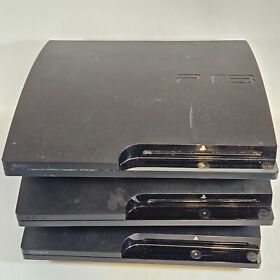 3 - Sony PlayStation 3 Consoles PS3 Slim Black Bundle Lot Working Tested