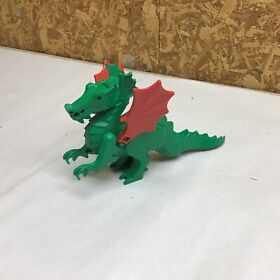 Lego Classic Green Dragon Figure w Red Wings, 6056 6076 6082 6087 Vintage Knight