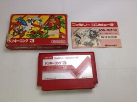 Donkey Kong 3 Famicom software Japanese JP F/S free shipping 