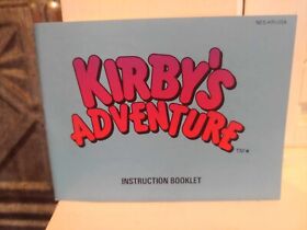 KIRBY'S ADVENTURE Nintendo NES Game Original Instruction Booklet Manual **ONLY**