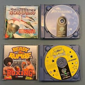 SEGA Dreamcast Aerowings + Ready 2 Rumble Boxed with Manual - Untested