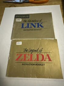 The LEGEND of ZELDA 1 & 2. Nintendo NES Game Original  Manual Booklet **ONLY**