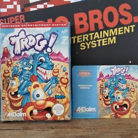 Trog! Box & Manual Only Nintendo Nes PAL FREE TRACKED POSTAGE