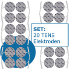 20 Elektroden Pads 5 cm rund für TENS EMS Reizstrom Gerät mit 2mm-Stecker PIN 