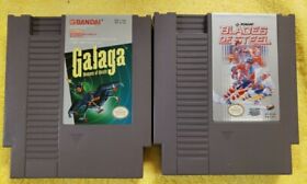 Galaga: Demons of Death & Blades of Steel. (Nintendo NES) Carts Only. Cleaned.