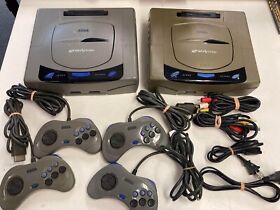 Sega Saturn Gray Game Console Full accessories NOT TESTED Free Shipping