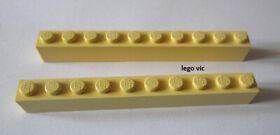 LEGO 6111 x2 Brick 1x10 Lt Yellow Brick Belville 5827 MOC Royal Coach B16
