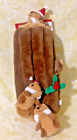 ZippyPaws Holiday BURROW YULE LOG Chipmunks Squeaky Dog Toy New-FREE SHIPPING-