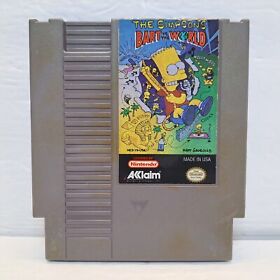 The Simpsons: Bart vs. the World (Nintendo NES, 1991) TESTED Authentic WORKS