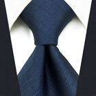 SHLAX&WING Mens Tie Necktie Silk Solid Blue Business for Suit
