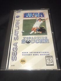 🔥Worldwide Soccer (Sega Saturn, 1995) Complete + Manual  Authentic Original🔥