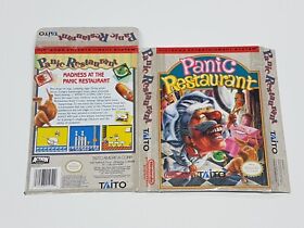 Panic Restaurant NES Rental Cut Box ONLY *DAMAGED