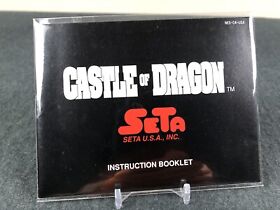 Castle of Dragon ( Nintendo NES ) Manual Only - Very Good - SAFE SHIP!