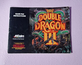 NES Double Dragon 3 III: The Sacred Stones (Nintendo NES) Instruction Manual