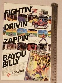 The Adventures Of Bayou Billy RARE Print Advertisement NES