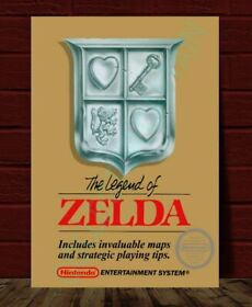 The Legend of Zelda - Nintendo (NES) Video Game Cover Reprint Poster 10.5x15.25.