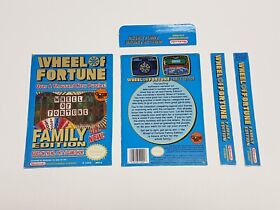 Wheel of Fortune Family Edition Nintendo NES Rental Cut Box ONLY *DAMAGED