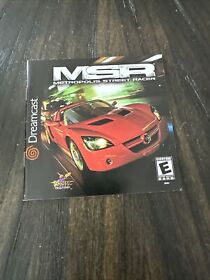 Sega Dreamcast Manual Only MSR Metropolis Street Racer 