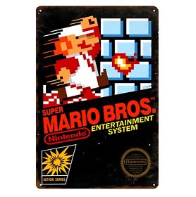Super Mario Bros Metal Poster Tin Plate Sign Video Game Nintendo Nes Famicom