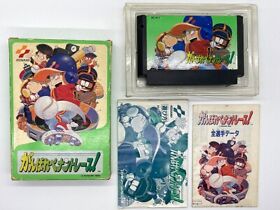 Ganbare Pennant Race Complete Box Nintendo Famicom FC Japanese Ver Konami Tested