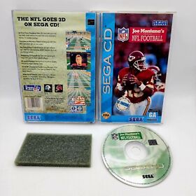Joe Montana's NFL Football (Sega CD, 1993) CIB Complete Polished Disc W Reg Card