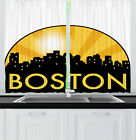 Boston Kitchen Curtains 2 Panel Set Window Drapes 55