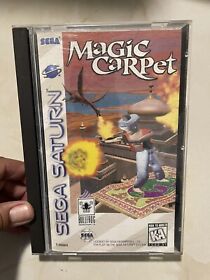 Magic Carpet (Sega Saturn, 1996) W/ Original Case And Manual - Tested & Working