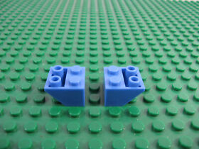2x LEGO Blue-Violet  Slope 45 2 x 2 INVERTED Knights Knigdom 8781 8799 #3660