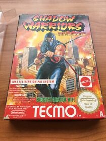 Nintendo NES Game: Shadow Warriors Ninja Gaiden  PAL-A CIB MATTEL AUS