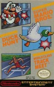 Super Mario Bros Duck Hunt World Class Track Meet NES Good Condition Cartridge