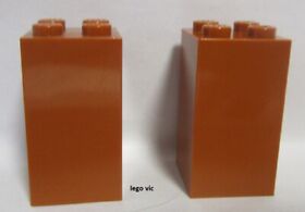 LEGO 30145x2 Brick 2x2x3 Belville Dark Orange from 5941 Riding School MOC -A148