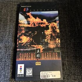 Supreme Warrior (3DO, 1994)long box Complete