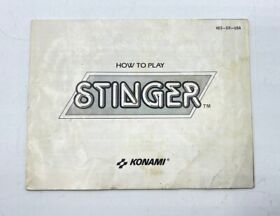 Stinger Nintendo Entertainment System NES Manual Only - No Game or Box