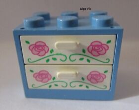 LEGO 4532A MD BLUE CUPBOARD 4536pb01 flowers flower dresser Belville 5823 MOC A44