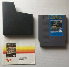 Nintendo NES - Wheel of Fortune Family Edition - cartridge, manual, sleeve
