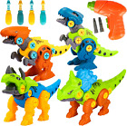 Fullove Educational Dinosaur Toys with Electric Drill for Kids Boys Take Apart