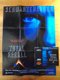 Total Recall Nintendo NES Manual & Poster Only ~ NES-L4-USA*  &  ACL-A8-US