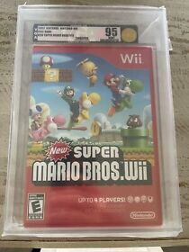 Super Mario Bros Wii VGA Graded 95 NM Brand New Factory Sealed