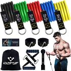 COFOF Resistance Bands with Handle for Men/Women, Exercise Bands Stackable 150lb