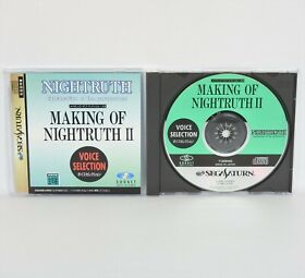 MAKING OF NIGHTRUTH II 2 Sega Saturn ss