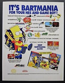 The Simpsons Bart Vs The World Sega Genesis NES GB Promo Ad Art Print Poster