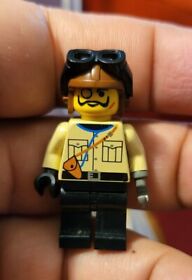 LEGO Baron Von Barron Minifigure Pilot Brown Helmet Google 5928 adv004 EUC C16-3