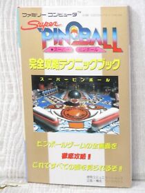 SUPER PINBALL Guide Nintendo Famicom 1988 Japan Vtg Game Book TK42
