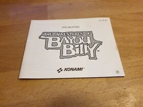 Adventures of Bayou Billy Nintendo NES Anleitung Spielanleitung NOE