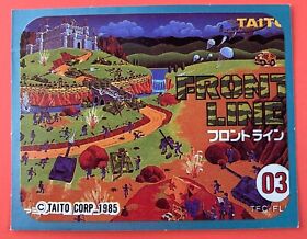 FRONT LINE taito corp 1985 Famicom Sticker Card Very Rare From Japan F/S