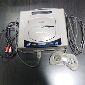 Sega Saturn Console, Controller, Power cord, Cable, Power memory SS-2-1-0401