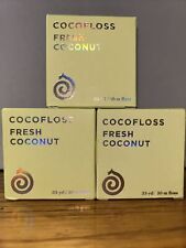 Cocofloss  Dental Floss, Coconut Scent, Waxed, 3 Spools (33 yd Each)
